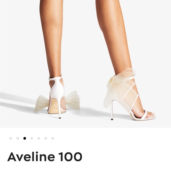 Like New Jimmy Choo White Aveline 100 - Picture 4 of 8